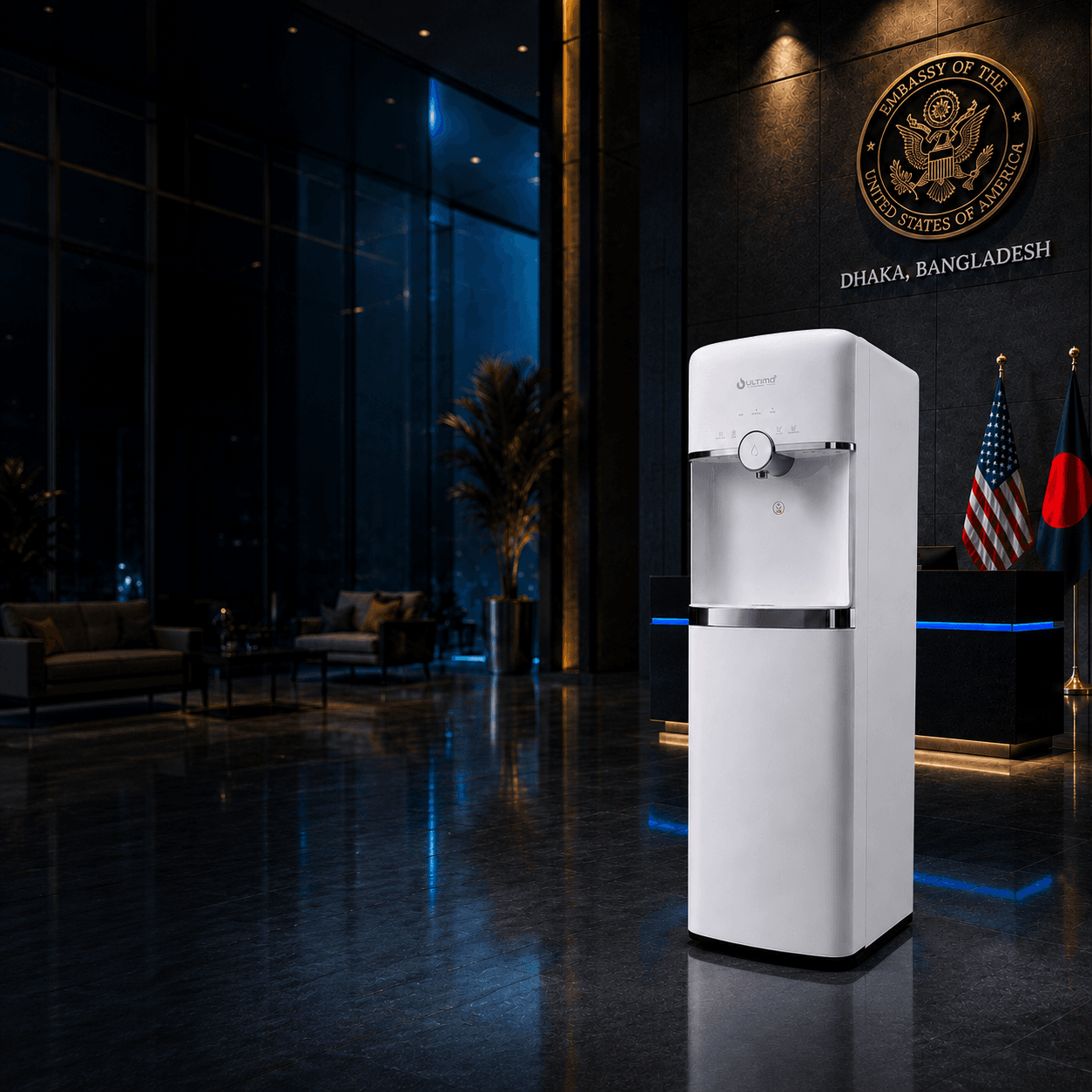 ULTIMA Elite RO self-standing hot and cold water purifier with touch control